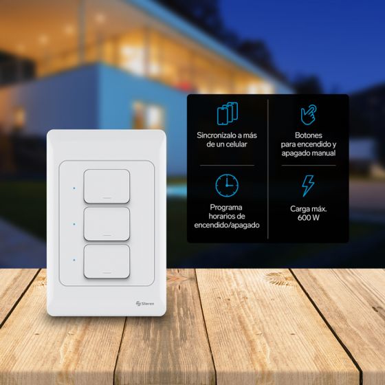 Apagador Wi-Fi* triple / SHOME-117