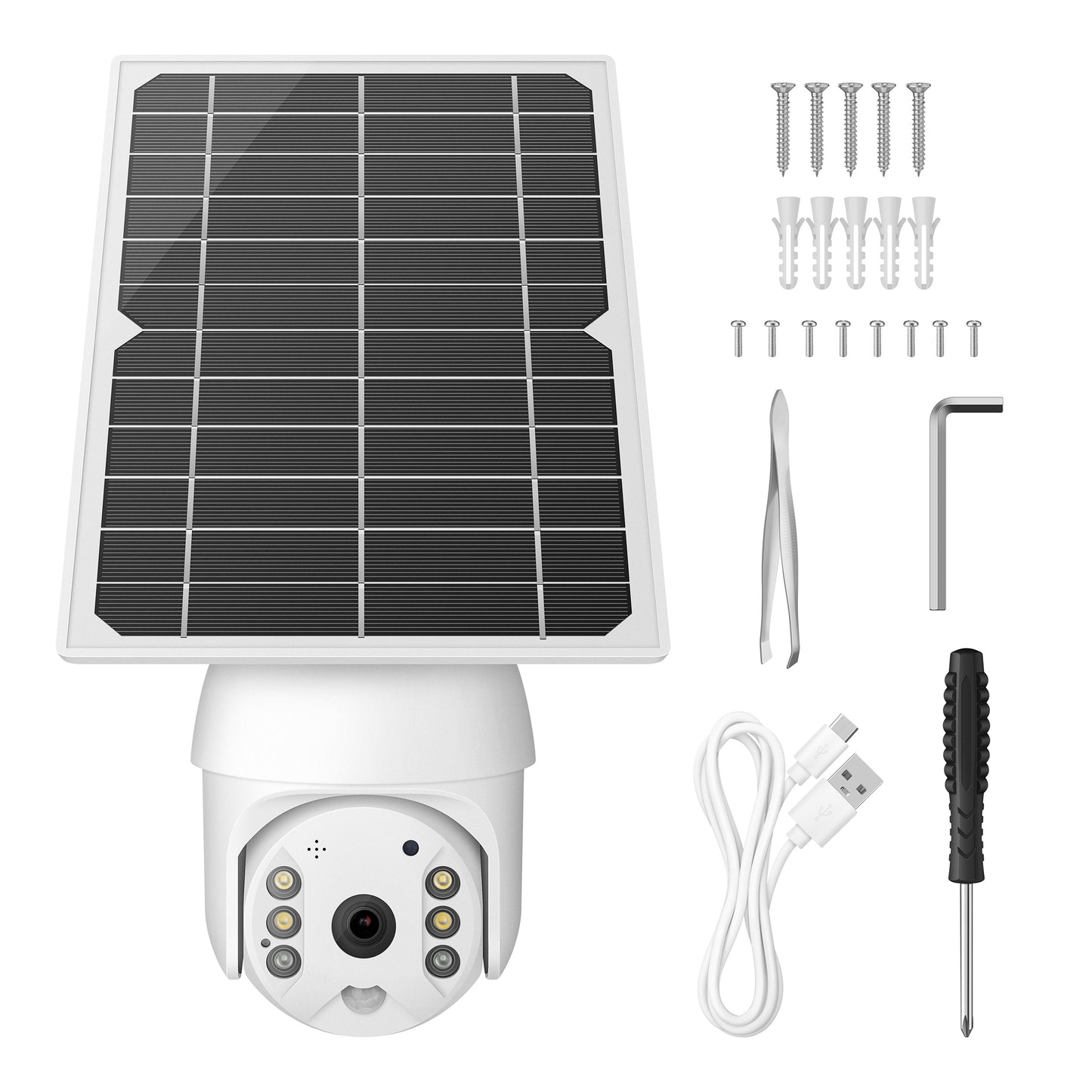 Cámara de seguridad 4G 2 Mpx robotizada con panel solar, para exterior / CCTV-600