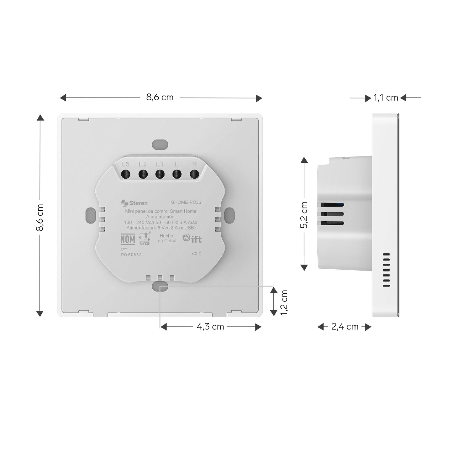 Mini panel de control Smart Home /  SHOME-PC35