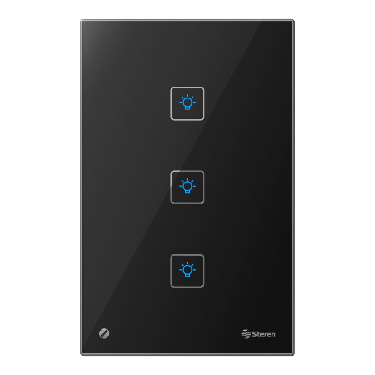Apagador Zigbee* touch triple, negro / SHOME-Z303NE