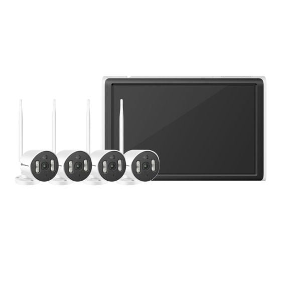 Sistema de seguridad CCTV con NVR de 8 canales, 4 cámaras Wi-Fi y monitoreo por Internet / CCTV-990LCD