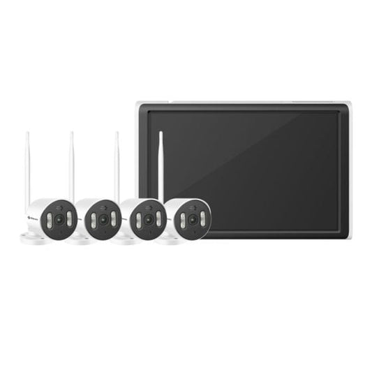 Sistema de seguridad CCTV con NVR de 8 canales, 4 cámaras Wi-Fi y monitoreo por Internet / CCTV-990LCD