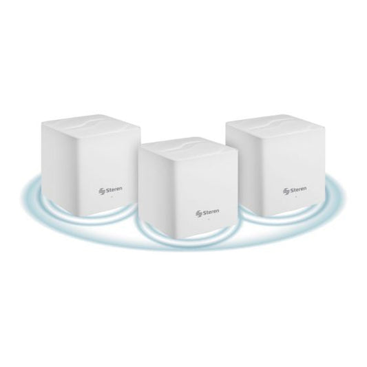 Sistema Smart Wi-Fi 6 MESH triple AX1500 2,4 GHz y 5 GHz, hasta 30 m de alcance por módulo / MESH-300+