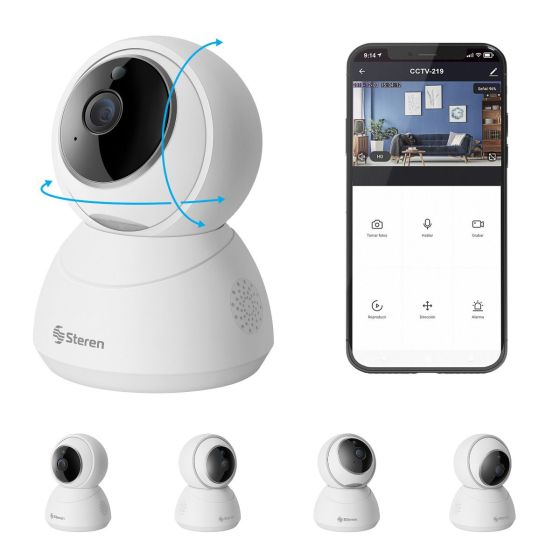 Cámara de seguridad Wi-Fi* / Ethernet Full HD robotizada con seguidor de movimiento / CCTV-219
