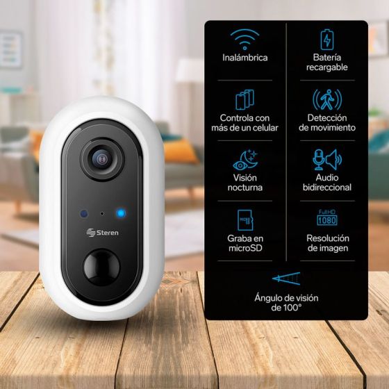 Cámara de seguridad Wi-Fi* Full HD fija con batería recargable, compatible con asistentes de voz / CCTV-240