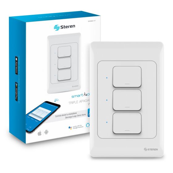 Apagador Wi-Fi* triple / SHOME-117