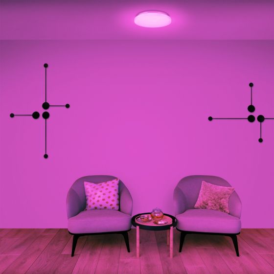 Lámpara LED Wi-Fi RGB+W multicolor de 18 W, para techo / SHOME-126