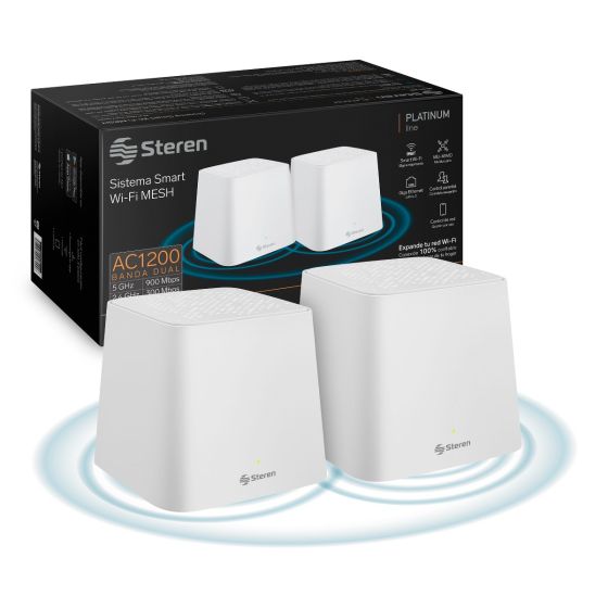 Sistema Smart Wi-Fi MESH doble, 2,4 GHz y 5 GHz (B/G/N/A/AC/V/R) /MESH-200